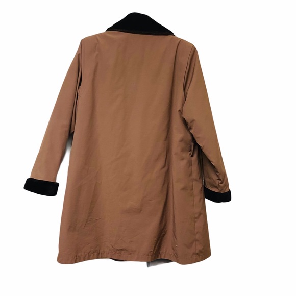 London Fog Fur Lined Collar Long Coat Jacket - Picture 5 of 12